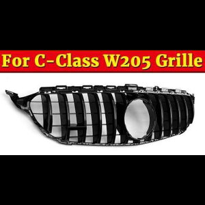 W205 グリル ABS 光沢ブラック Cクラス スポーティー C180 C200 C250 C300 C350 フロント バンパー グリル 2015+ タイプ001 AL-EE-1062 AL Exterior parts for cars
