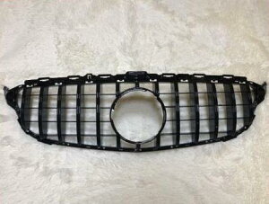 C63AMG グリッド グリル W205 C205 Cクラス モデル 360カメラホールなし ABS ブラック フロント 15-18 タイプ001 AL-EE-0257 AL Exterior parts for cars