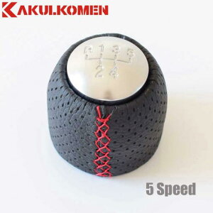 シルバー ヘッド 5/6速 レッド ブラック ステッチ ハンドル ギア シフト ノブ スティック ヘッド ボール 適用: アルファロメオ 159 ブレラ 5速 レッド ライン〜6速 ブラック ライン AL-EE-3563 AL Car