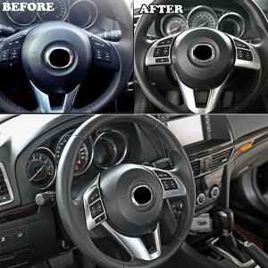 �K�p: �}�c�_ 6 �A�e���U GJ 2013 2014 2015 2016 �N���[�� �X�e�A�����O �z�C�[�� �p�l�� �J�o�[ �{�^�� �X�C�b�` �g���� �X�e�b�J�[ ���� AL-EE-5694 AL Exterior parts for cars