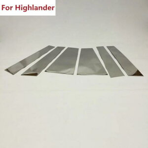 適用: トヨタ ハイランダー クルーガー XU50 2015 2016 2017 ステンレス スチール ウインドウ ミドル 列 ピラー ヘッド ステッカー トリム 4ピース AL-EE-6016 AL Exterior parts for cars