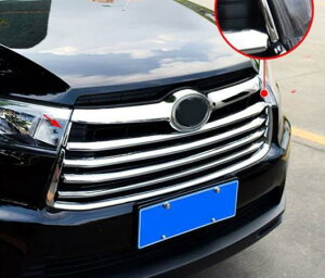 適用: トヨタ ハイランダー クルーガー 2014-2016 クローム フロント メッシュ グリル グリル カバー トリム バンパー ボンネット ガーニッシュ フード 14-16 AL-EE-6143 AL Exterior parts for cars