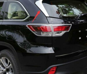 適用: トヨタ ハイランダー クルーガー 2014 2015 2016 クローム リア ウインドウ サイド スポイラー ウイング カバー トリム AL-EE-6455 AL Exterior parts for cars