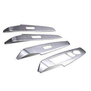 適用: MAZDA3 マツダ 3 アクセラ 2014-2017 ウインドウ コントロール パネル ガラス リフター スイッチ カバー トリム 保護 ドア ハンドル シルバー・シルバー AL-EE-6716 AL Exterior parts for cars