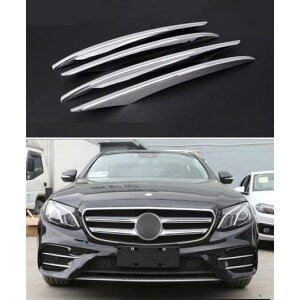 適用: メルセデス ベンツ E クラス W213 E200 E300 E320 2016-2018 2ピース クローム ABS フロント フォグランプ フレーム 装飾 カバー トリム シルバー AL-EE-7559 AL Exterior parts for cars
