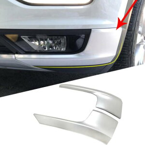 2ピース エクステリア ABS マット フロント サイド バンパー プロテクター ガード カバー トリム ステッカー 適用: VW フォルクスワーゲン T-ROC 2017 2018 AL-FF-1342 AL Exterior parts for cars