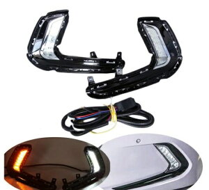 デイライト 適用: ヒュンダイ アバンテ AD エラントラ 2016 2017 LED DRL デイタイム ランニング ライト WHITE+YELLOW ターン シグナル フォグランプ ホワイト イエロー AL-FF-1894 AL Car parts
