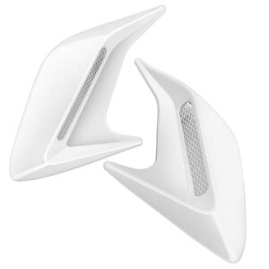 2ピース PVC ダミーダクトトリム エア グリル 適用: メルセデス ベンツ W203 W210 W211 W204 A C E S CLS CLK CLA GLK SLK フェンダー フェイク 吹き出し口 インテーク ブラック〜シルバー AL-II-2334 AL Exterior pa