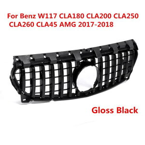 GT GTR グリル フロント 適用: メルセデス ベンツ W117 CLA180 CLA200 CLA250 CLA260 CLA45 AMG 2013 2016/2017 2018 C 2017-2018・D 2017-2018 AL-II-3764 AL Exterior parts for cars