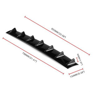 3 5 7 フィン ユニバーサル リア バンパー ディフューザー スプリッタ シャーク フィン キット リア バンパー リップ プロテクター スポイラー 適用: BMW アウディ/AUDI ベンツ タイプA AL-II-3766 AL