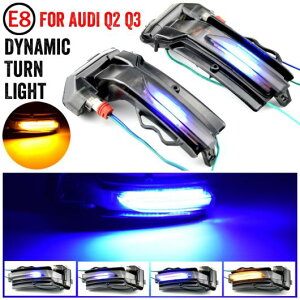 �y�A �t���[ �^�[���V�O�i�����C�g LED �T�C�h �E�C���O �o�b�N�~���[ �~���[ �_�C�i�~�b�N �C���W�P�[�^�[ �E�C���J�[ �K�p: �A�E�f�B/AUDI Q2 2018-2020 Q3 2019-2020 �C�G���[ �u���[ AL-JJ-6742 AL Car pa