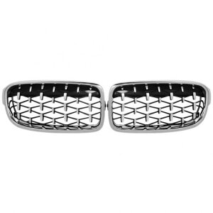 バンパー グリル 1ペア メッキ ブラック フロント インテーク グリル 51130054493 適用: BMW 3シリーズ F30 2013-2018 メッシュ AL-JJ-8466 AL Exterior parts for cars
