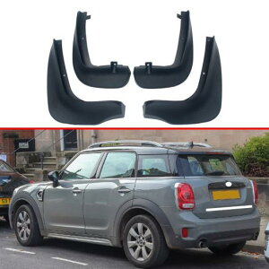 適用: ミニ/MINI(BMW) カントリーマン F60 2017 2018 2019 4ピース マッド フラップ スプラッシュ ガード フェンダー マッドガード キット マッド フラップ スプラッシュ ガード マッドガード AL-JJ-9