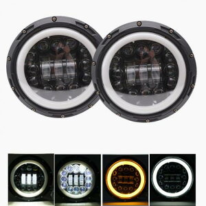 1�y�A �����j���O ���C�g 75W LED H4 7�C���` �G���W�F���A�C H4 LED �w�b�h���C�g �K�p: ���[�_/LADA �j�[���@ 4X4 UAZ �n���^�[ 2�s�[�X �u���b�N 90W�E2�s�[�X �u���b�N 80W AL-KK-2506 AL Car parts