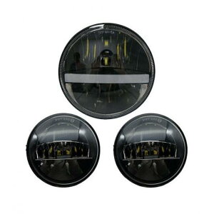 7�C���` 883 LED �w�b�h���C�g �}�b�`���O �p�b�V���O �����v �t�H�O���C�g/�A�_�v�^ �����O �u���P�b�g �K�p: �I�[�g�o�C 3�s�[�X�Z�b�g �u���b�N AL-KK-2556 2�� AL Motorcycle parts