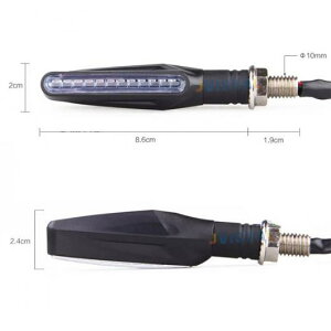 4�s�[�X ���j�o�[�T�� �t���[ FLICKER LED �I�[�g�o�C �E�C���J�[ �C���W�P�[�^ �E�C���J�[ �t���L�V�u�� �A���o�[ MOTO ���C�g �����v AL-KK-2666 2�� AL Motorcycle parts