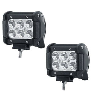 4�C���` 18W LED ���C�g �o�[ �X�|�b�g �I�t���[�h LED ���[�N ���C�g 12 �{���g IP67 LED �h���C�r���O ���C�g �K�p: 4X4 �g���b�N �I�t ���[�h ATV �g���b�N �{�[�g UTV 2�s�[�X AL-KK-2791 AL Car parts