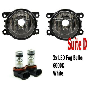 2�s�[�X 9LED �t�H�O���C�g �����v �K�p: ���� �v���}�X�^�[ VF 1500 2500 3500 2014-2018 2019 H11 12V �n���Q�� �t�H�O���C�g DRL �^�C�vD AL-KK-6684 AL Light lamp for car