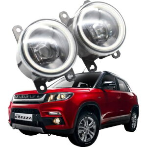 LED �G���W�F���A�C DRL �K�p: �X�Y�L �r�^�[�� BREZZA 2016-2020 �J�b�g���C�������Y �t�H�O���C�g �z���C�g �G���W�F���A�C AL-KK-7960 AL Car light