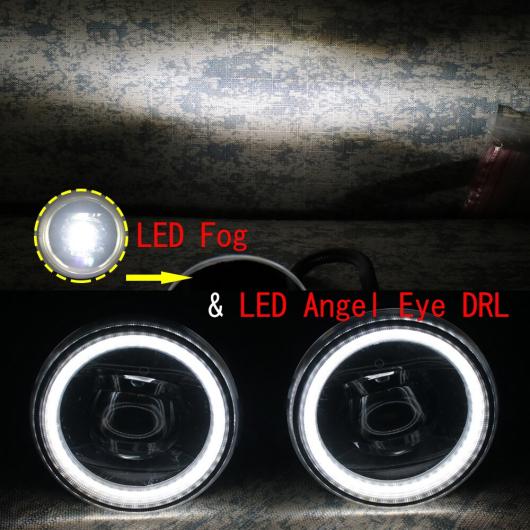 LED フロント フォグライト ランプ カットラインレンズ 適用: ルノー/RENAULT トンダル 90 日産 アプリオ 2007-2010  エンジェルアイ DRL ホワイト エンジェルアイ AL-KK-8130 AL Car light | オートパーツエージェンシー