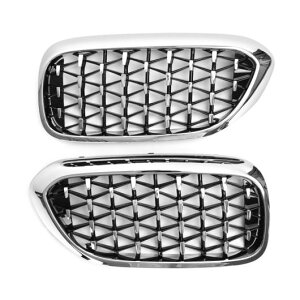 フロント バンパー レーシング グリル 適用: BMW 5シリーズ G30 G31 G38 520I 530i 540i 2018 2019 光沢ブラック クローム グリル ブラック〜クローム AL-LL-1316 AL Exterior parts for cars