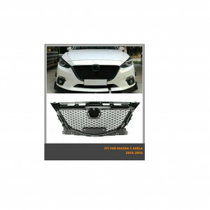 ABS フロント ミドル グリル レーシング グリル ハニカム スタイル 適用: MAZDA3 アクセラ 2014-2016 AL-LL-1365 AL Exterior parts for cars