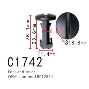 インテリア アクセサリー ファスナー LR012844 適用: ランド ローバー フロント リア バンパー クリップ 100ピース AL-MM-0684 AL Interior parts for cars