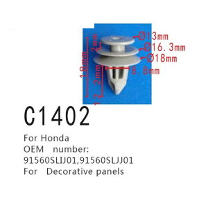 ���� �p�l�� �t�F���_�[ �t�@�X�i�[ �K�p: �z���_ 91560SLIJ01 91560SLJJ01 100�s�[�X AL-MM-0847 AL Interior parts for cars