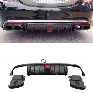 ABS リア ディフューザー エキゾースト チップ 適用: メルセデスベンツ CLAクラス W117 CLA260 CLA45 2013-2019 バック バンパー リップ ガード タイプ021〜タイプ023 AL-MM-1935 AL Exterior parts for cars