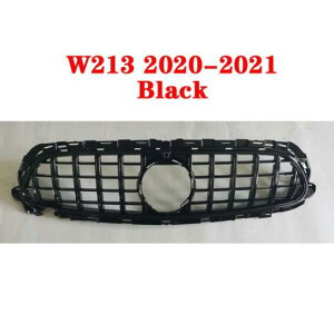 適用: メルセデス・ベンツ Eクラス W213 2020 2021 AMG GT ミドル グリル シルバー ブラック フロント バンパー センター グリル バーチカル バー ブラック・シルバー AL-MM-3775 AL Exterior parts for cars