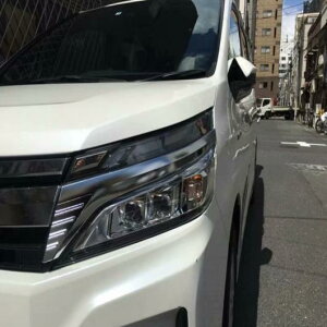 適用: トヨタ ヴォクシー 80シリーズ 2017 2018 2019 フェイスリフト クローム アクセサリー フロント ヘッドライト ストリップ 装飾 カバー トリム AL-MM-3917 AL Exterior parts for cars