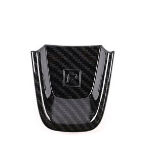 ABS �J�[�{���t�@�C�o�[ �X�e�A�����O �z�C�[�� �X�e�b�J�[ �K�p: �{���{/VOLVO XC40 2018 2019 2020 �I�[�g �X�e�A�����O �z�C�[�� �p�l�� ���[���f�B���O �J�o�[ �L�b�g �V���o�[�E�J�[�{���� AL-MM-4