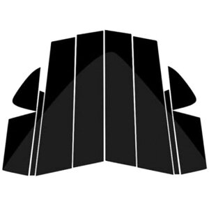 10ピース ウインドウ ピラー ポスト トリム カバー モールディング 中央列 ステッカー 適用: MAZDA6 アテンザ 2019 2020 10ピース AL-MM-4871 AL Exterior parts for cars