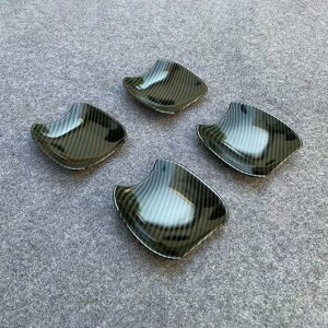 4ピース ドア ハンドル ボウル カバー ステッカー エクステリア 装飾 適用: トヨタ RAV4 2019 2020 カーボン AL-MM-4882 AL Exterior parts for cars