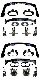 ABS ブラック リア バンパー トランク リップ スポイラー ディフューザー ＆ エキゾースト チップ 適用: メルセデス・ベンツ W118 C118 AMG CLA35 CLA45 CLA180 CLA35・CLA45 AL-MM-7906 AL Exterior parts for cars