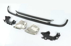 適用: メルセデス・ベンツ E クラス W212 E200 E250 E300 E350 E500 2013-2016 リア リップ スポイラー & 排気 PP バンパー ディフューザー AL-MM-8237 AL Exterior parts for cars