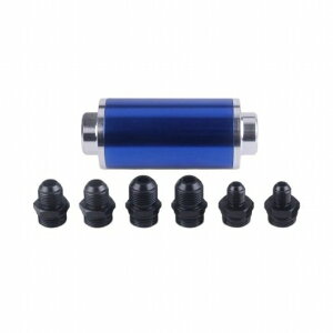 58mm ���j�o�[�T�� �t���[�G�� �t�B���^�[ 2�s�[�X AN6/AN8/AN10 �A�_�v�^ 100MICRON �X�`�[�� �G�������g �u���b�N�`�u���[ AL-NN-0150 AL Car parts