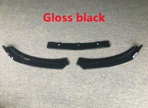 3ピース フロント リップ スポイラー エプロン 適用: ジャガー/JAGUAR XE 2017-2018 ABS 光沢ブラック ヘッド バンパー チン シャベル ガード スタイリング ピアノブラック AL-NN-0622 AL Exterior parts for ca