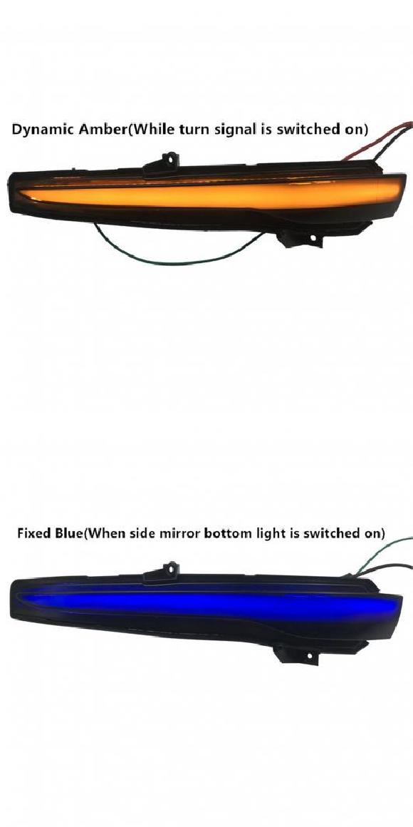 送料無料 AL LED ダイナミック サイド ターンシグナルライト ウインカー ウイング ミラー イエロー ランプ ブルー インジケーター AL-NN-8546 ブラック 店舗 最安値挑戦 2ピース 適用: