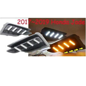 バンパー ヘッドライト 適用: ホンダ ジェイド デイタイム ライト 2017-2019 LED DRL ヘッドランプ フォグ ホワイト イエロー ターン ホンダ ジェイド 2017-2019 AL-OO-0670 AL Car light