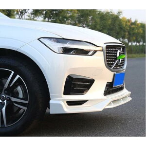 ABS ペイント カーボンファイバー フロント バンパー スポイラー リップ スプリッター カバー 適用: ボルボ/VOLVO XC60 2018 2019 2020 2021 ブラウン〜ABS カーボンファイバー AL-OO-3215 AL Exterior parts for c