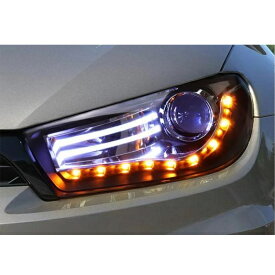 適用: フォルクスワーゲン/VOLKSWAGEN シロッコ LED ヘッドライト DRL レンズ ダブル ビーム H7 HID キセノン バイキセノン レンズ ロー ビームバルブなし AL-OO-8368 AL Car light