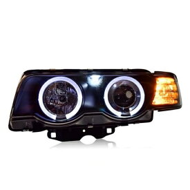 ヘッドライト 適用: BMW E38 ヘッドライト 1998-2002 E38 ヘッド ランプ LED DRL フロント バイキセノン レンズ ダブル ビーム HID キット ロー ビームバルブなし AL-OO-8407 AL Car light