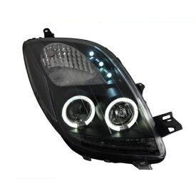 ヘッドライト 適用: トヨタ ヤリス ヴィッツ LED エンジェルアイ ヘッド ランプ 2005-2012 ブラック ヤリス ヴィッツ ヘッドライト フロント 4300K〜8000K AL-OO-8749 AL Car light