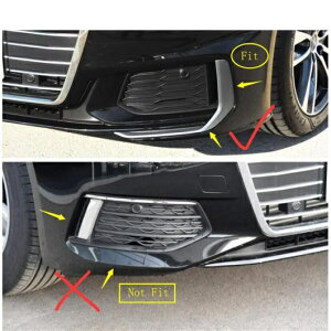 アクセサリー 適用: アウディ/AUDI A6 C8 2019-2022 ABS フロント ヘッド フォグライト ランプ フォグランプ アイリッド アイブロー ストリップ カバー キット トリム AL-PP-0967 AL Exterior parts for cars