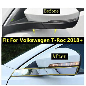 アウトサイド ドア バックミラー ミラー 装飾 ストリップ モールディング カバー キット トリム アクセサリー 適用: フォルクスワーゲン/VOLKSWAGEN T-ROC 2018-2022 AL-PP-1438 AL Exterior parts for cars