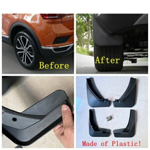 エクステリア 適用: フォルクスワーゲン/VOLKSWAGEN T-ROC 2018-2022 フロント/リア ホイール マッドフラップ スプラッシュ ガード マッドガード フェンダー プラスチック カバー トリム AL-PP-1442 AL Ex