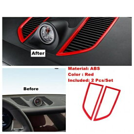レッド インテリア AC エア/リフト ボタン/ヘッド/リード ランプ/カップホルダー カバー トリム 適用: ポルシェ/PORSCHE マカン 2014-2020 タイプG AL-OO-9030 AL Interior parts for cars