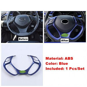 ステアリング ホイール スパンコール ステッカー トリム カバー インテリア モールディング 適用: トヨタ C-HR CHR 2016-2022 アクセサリー カーボンファイバー タイプE・タイプG AL-OO-9311 AL Interior