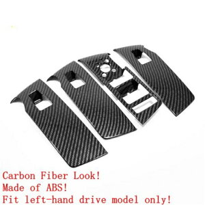 �C���i�[ �h�A �n���h�� �A�[�����X�g �E�C���h�E �X�C�b�` �R���g���[�� �ی� �p�l�� �J�o�[ �g���� �K�p: �A�E�f�B/AUDI Q3 2019-- 2022 �}�b�g/�J�[�{���t�@�C�o�[ �J�[�{���� AL-OO-9324 AL Interior p